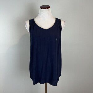 Eddie Bauer Navy Blue Sleeveless Blouse Top Women's Size Small NWT
